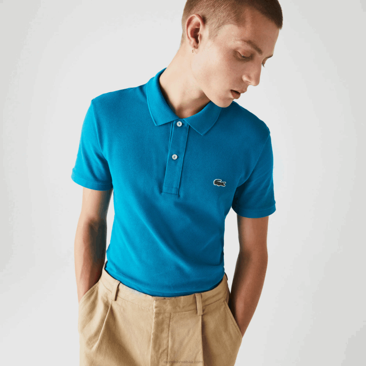 plava yzw 6H4B891 muškarci Lacoste original l.12.12 slim fit polo