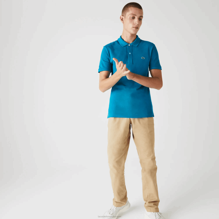 plava yzw 6H4B891 muškarci Lacoste original l.12.12 slim fit polo