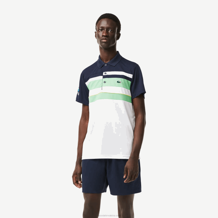 plava zelena bijela t3i 6H4B238 muškarci Lacoste sport miami open edition stripe polo
