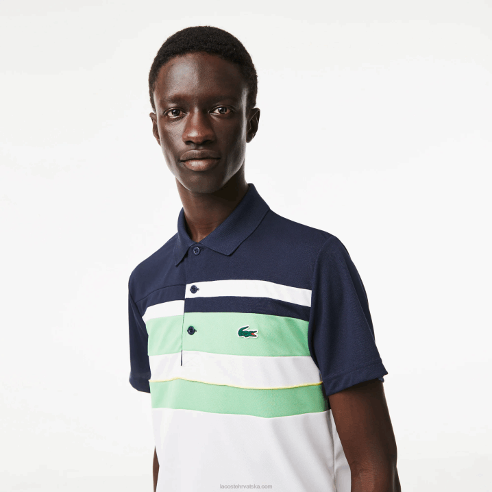 plava zelena bijela t3i 6H4B238 muškarci Lacoste sport miami open edition stripe polo