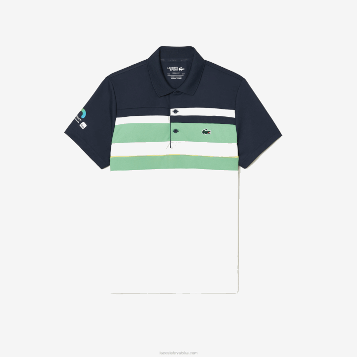 plava zelena bijela t3i 6H4B238 muškarci Lacoste sport miami open edition stripe polo
