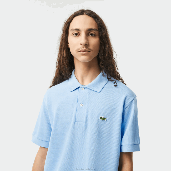 plavi hbp 6H4B251 muškarci Lacoste originalni l.12.12 polo s teškim pamučnim pikeom