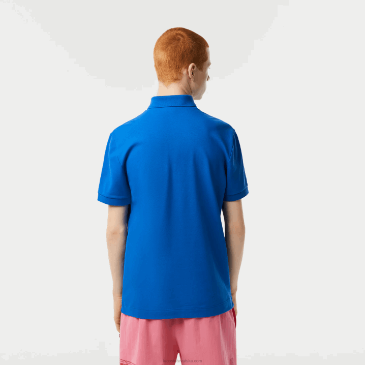 plavi kxb 6H4B78 muškarci Lacoste smart paris rastezljivi pamuk pique polo