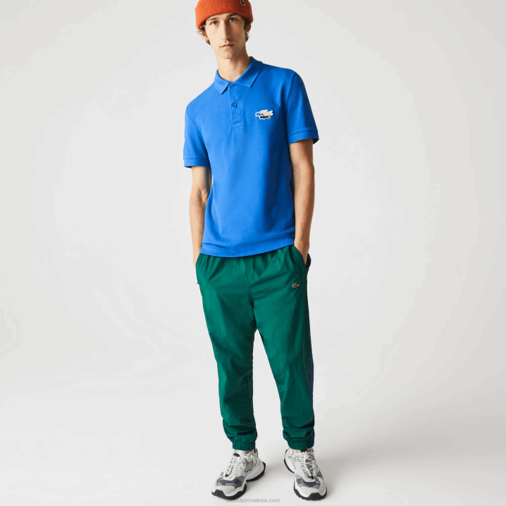 plavi qpt 6H4B844 muškarci Lacoste krokodilska polo majica uobičajenog kroja od organskog pamuka