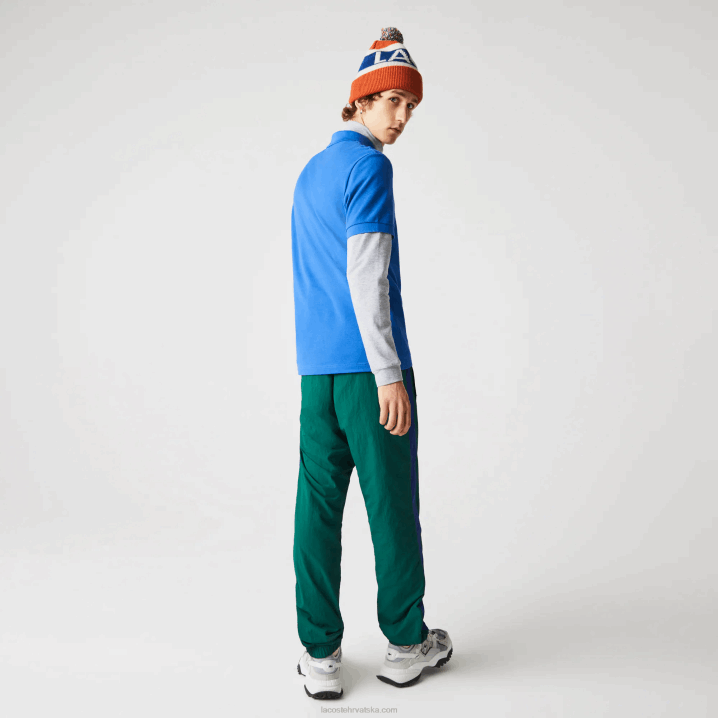 plavi qpt 6H4B844 muškarci Lacoste krokodilska polo majica uobičajenog kroja od organskog pamuka