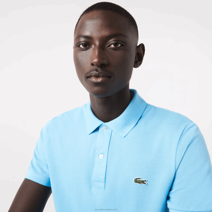 plavi zau 6H4B934 muškarci Lacoste original l.12.12 slim fit polo