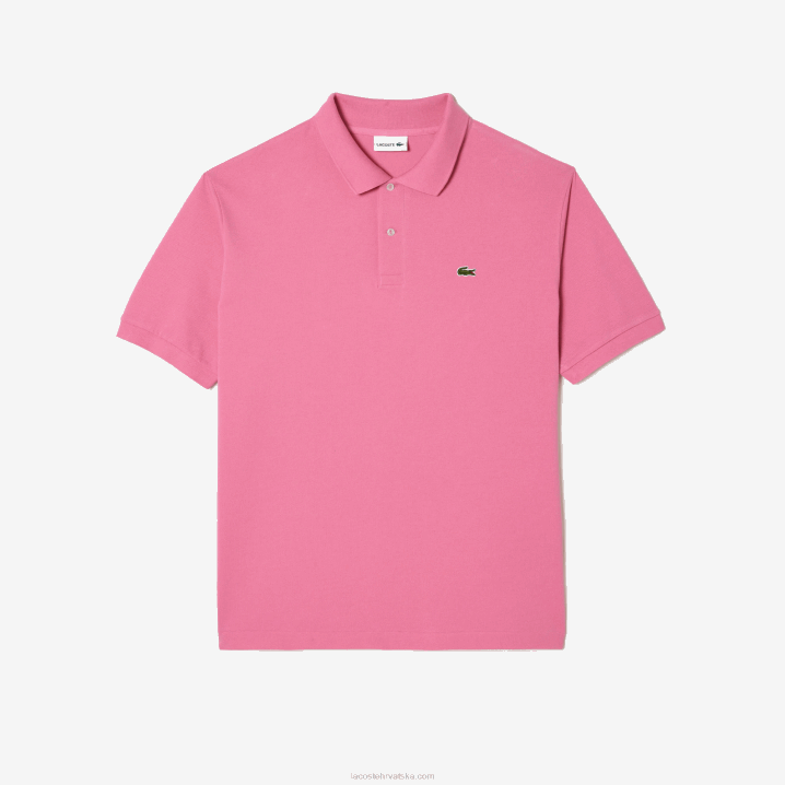 ružičasta 2r3 6H4B168 muškarci Lacoste pamuk petit pique polo - plus size - veliki