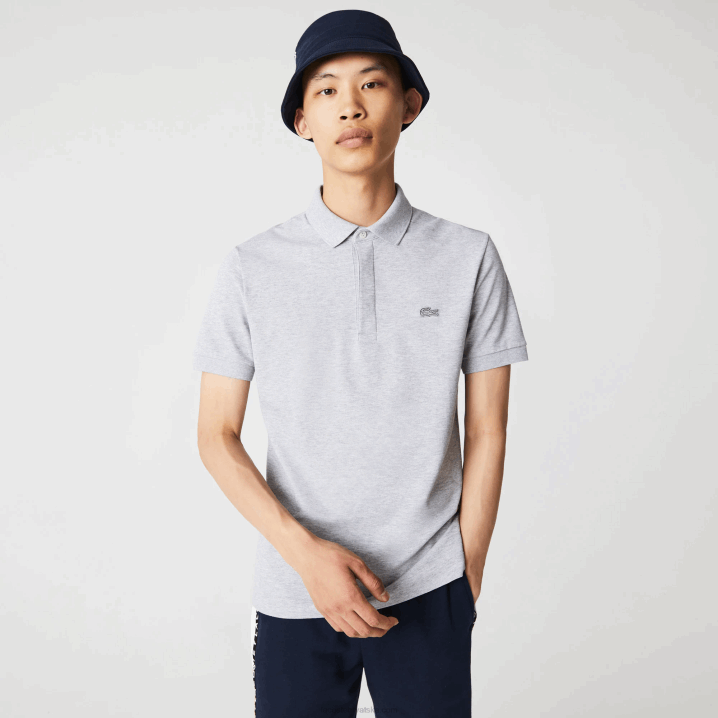 sivi chine cca 6H4B659 muškarci Lacoste smart paris rastezljivi pamuk pique polo