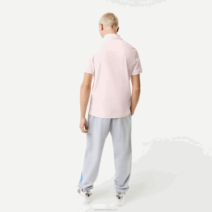 svijetlo ružičasta t03 6H4B576 muškarci Lacoste pique polo od organskog pamuka