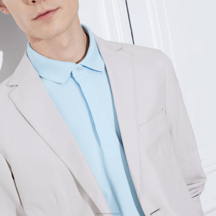 svijetloplava t01 6H4B632 muškarci Lacoste smart paris rastezljivi pamuk pique polo