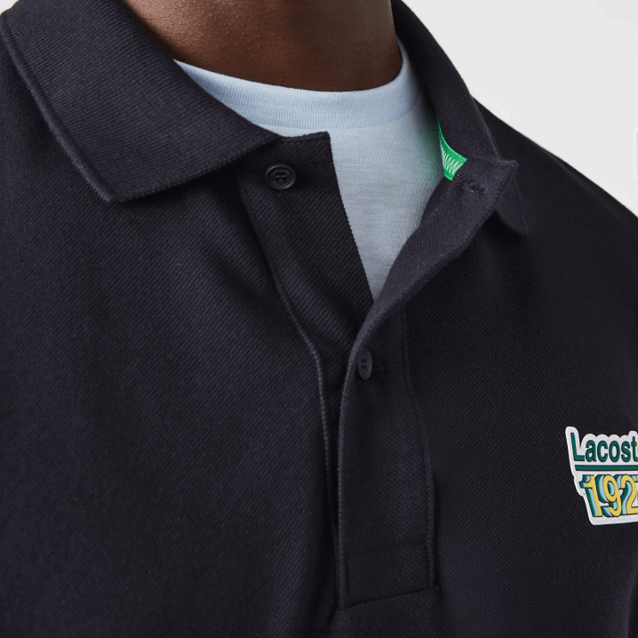 tamnoplava hde 6H4B912 muškarci Lacoste značka pamuk Pique regular fit polo