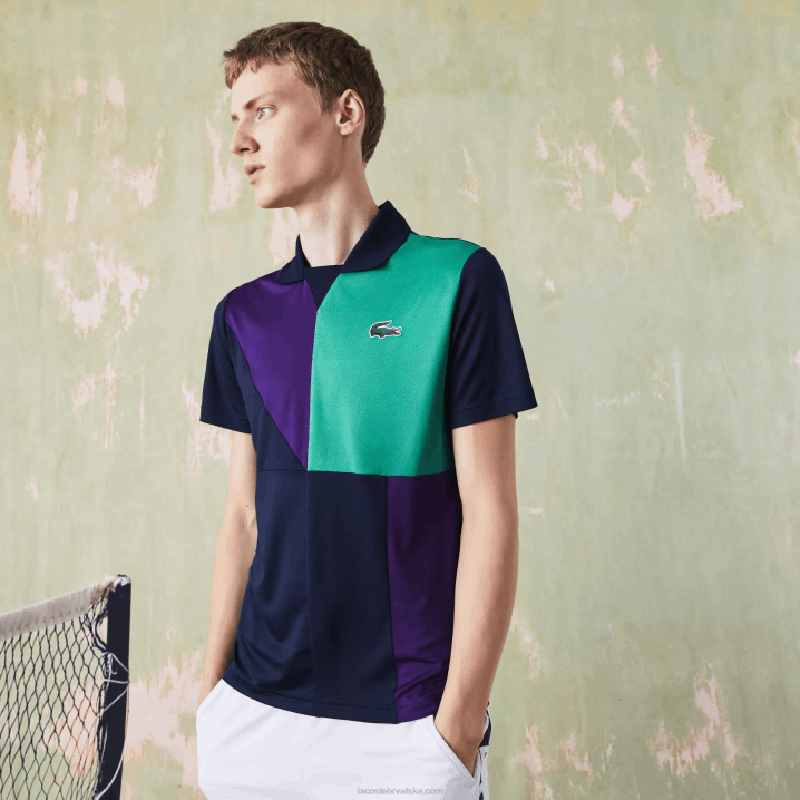 tamnoplava ljubičasta zelena xc3 6H4B784 muškarci Lacoste sport ultra-dry pique tenis polo