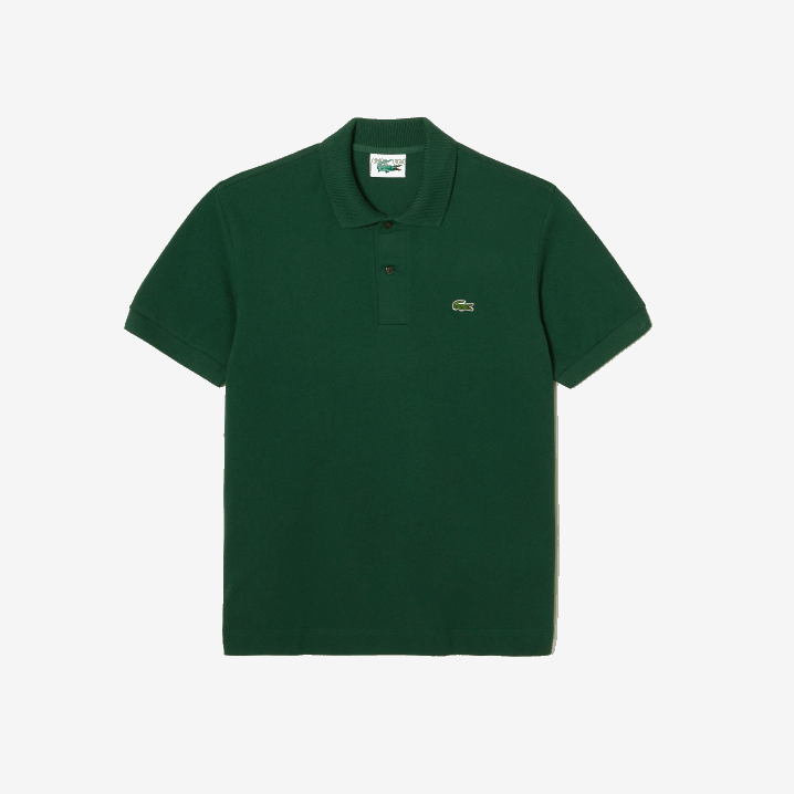 zelena 132 6H4B252 muškarci Lacoste originalni l.12.12 polo s teškim pamučnim pikeom