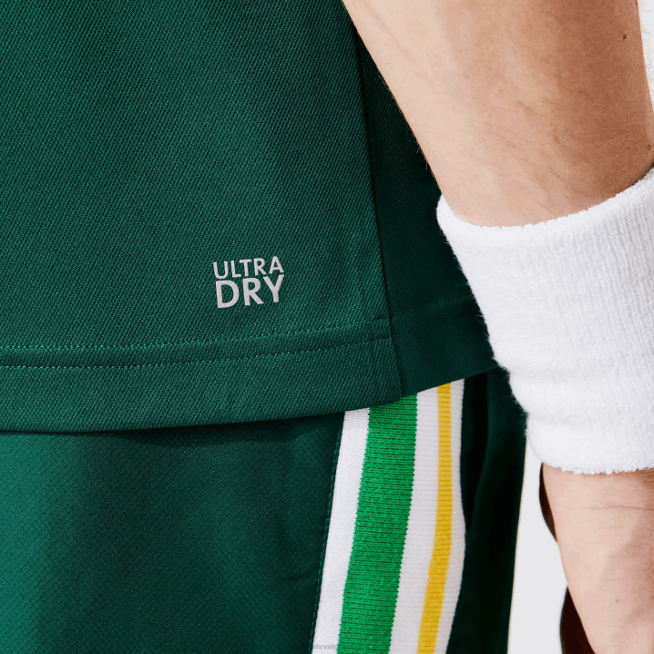 zelena crna bijela zqg 6H4B1312 muškarci Lacoste sportski termoregulirajući pique regular fit polo