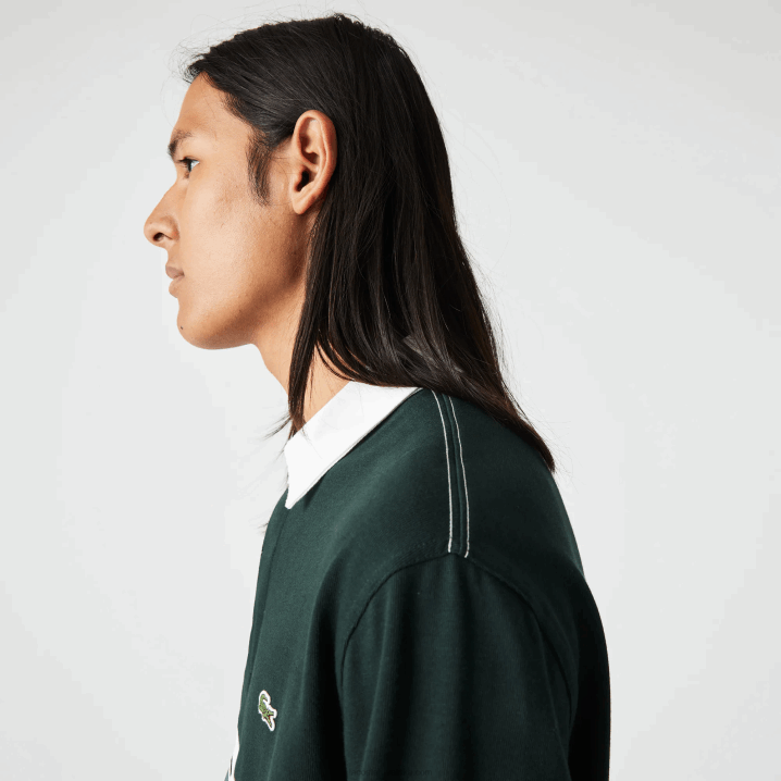 zeleni yzp 6H4B1687 muškarci Lacoste branded loose fit rugby polo