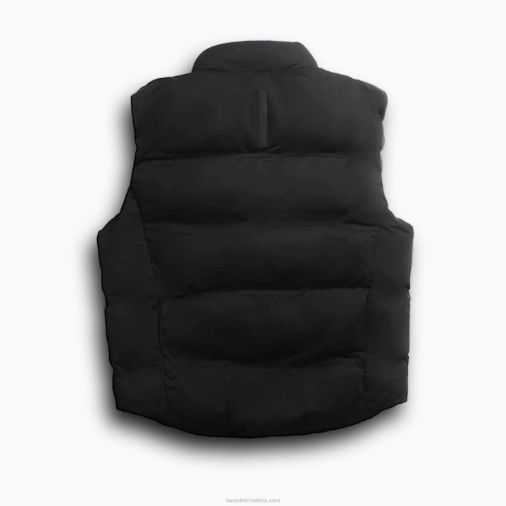 crna 031 6H4B1259 muškarci Lacoste sklopivi prsluk s kapuljačom