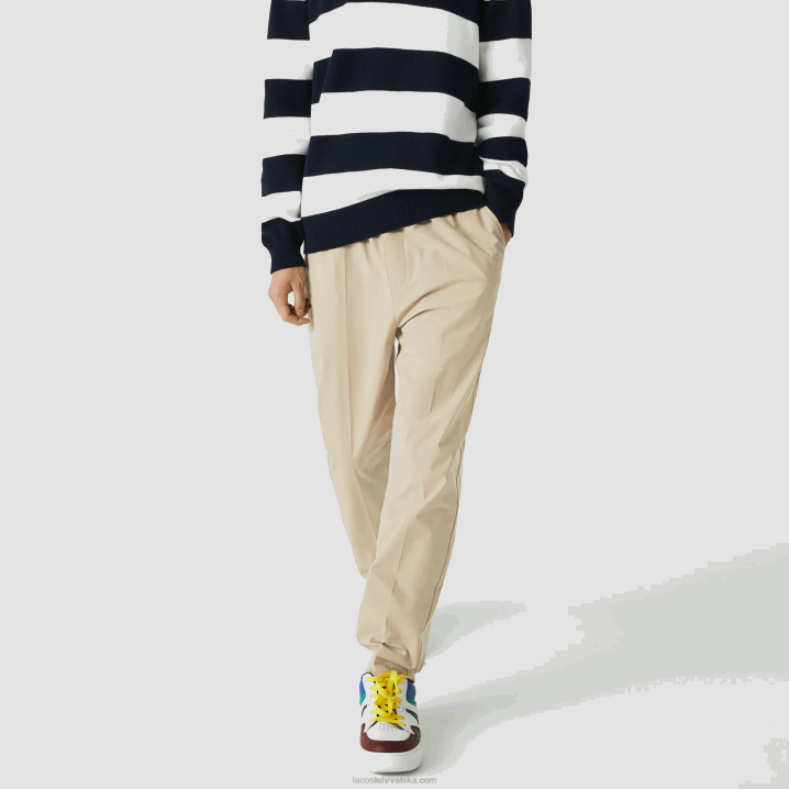 bež c5u 6H4B1118 muškarci Lacoste vodootporne hlače trenirke
