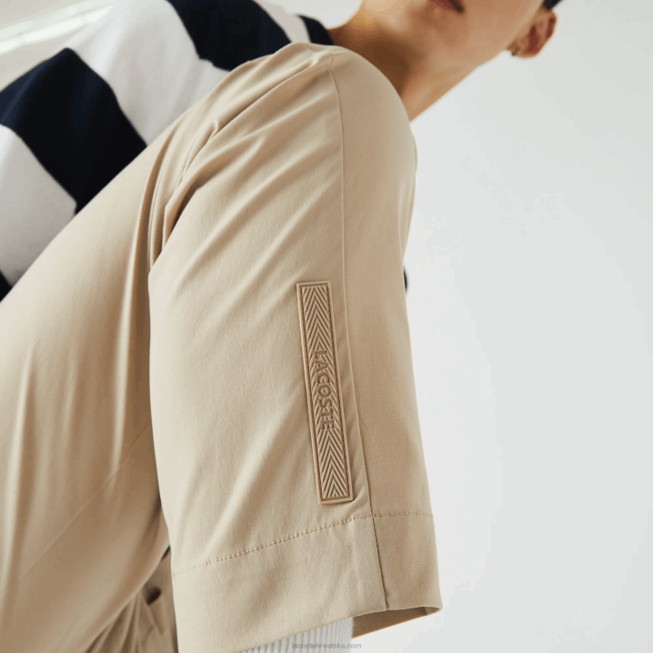 bež c5u 6H4B1118 muškarci Lacoste vodootporne hlače trenirke