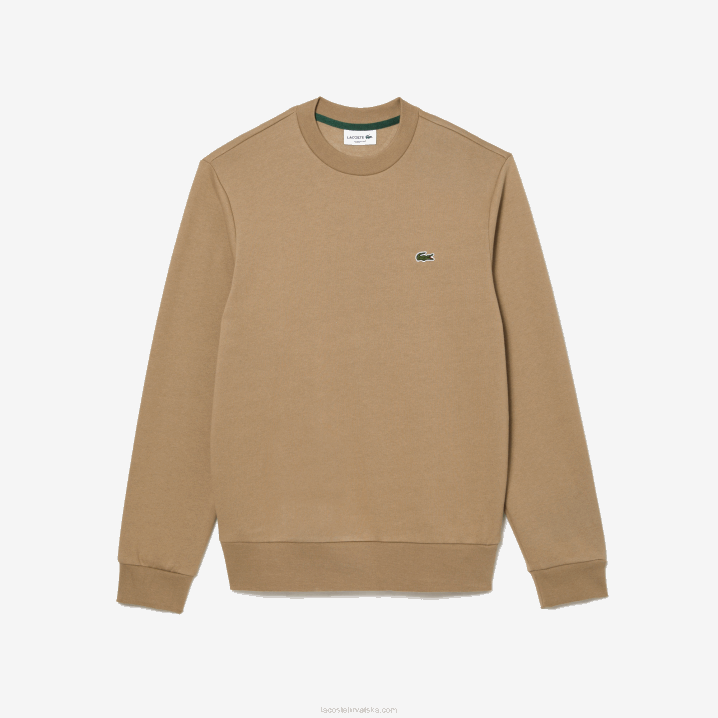 bež cb8 6H4B289 muškarci Lacoste trenirka od organskog brušenog pamuka