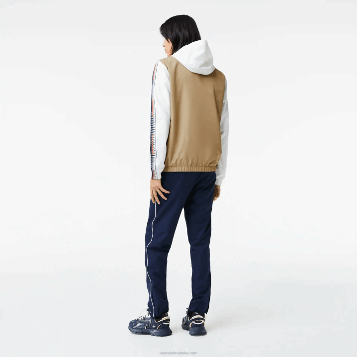 bež tamnoplava bijela 8x2 6H4B342 muškarci Lacoste teniski komplet za trčanje u regularnoj formi