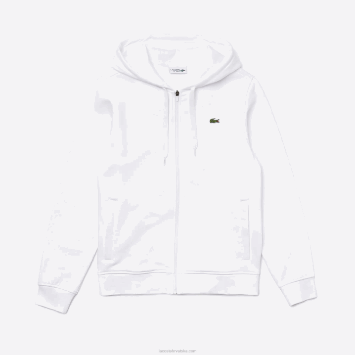 bijela 800 6H4B948 muškarci Lacoste sportska lagana majica s kapuljačom od dva materijala