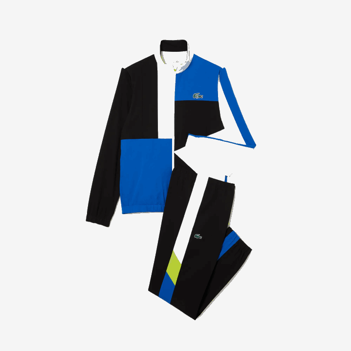 bijela crna plava žuta l74 6H4B1144 muškarci Lacoste sportska teniska trenirka s uzorkom krokodila