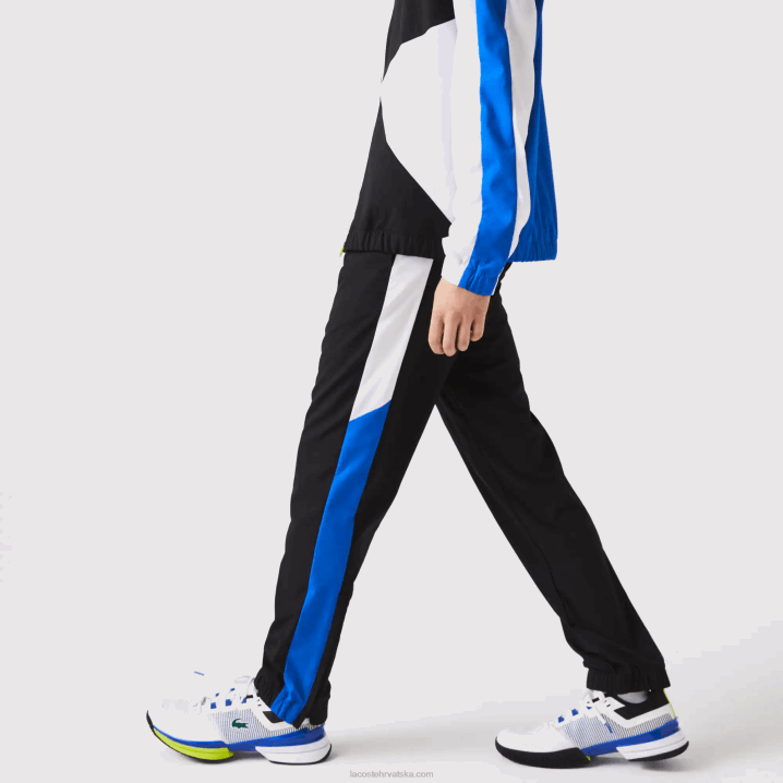 bijela crna plava žuta l74 6H4B1144 muškarci Lacoste sportska teniska trenirka s uzorkom krokodila