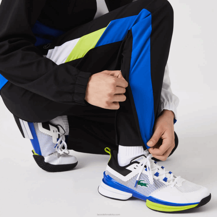 bijela crna plava žuta l74 6H4B1144 muškarci Lacoste sportska teniska trenirka s uzorkom krokodila