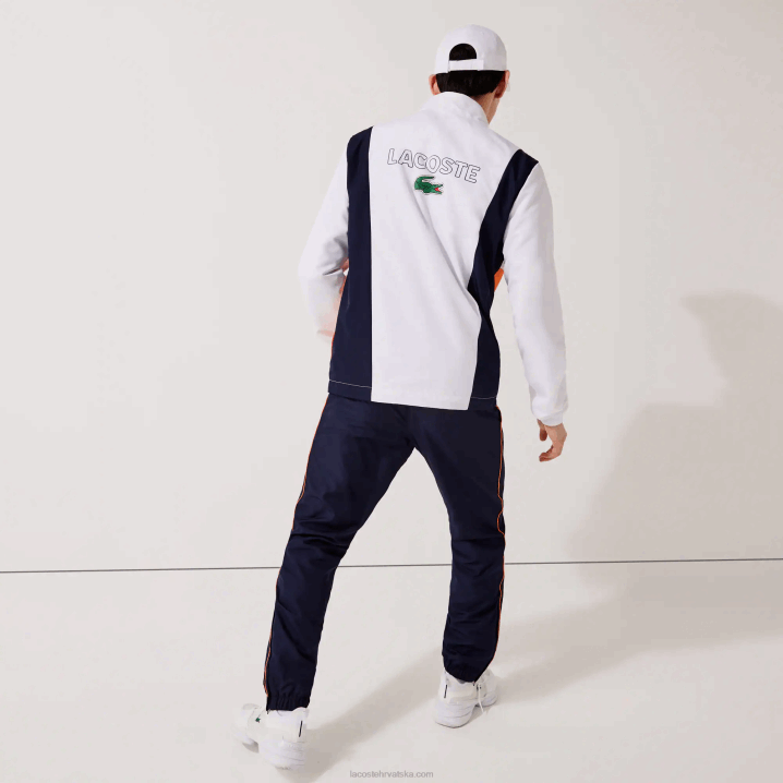 bijela narančasta tamnoplava 8ty 6H4B1156 muškarci Lacoste trenirka sportske marke colorblock