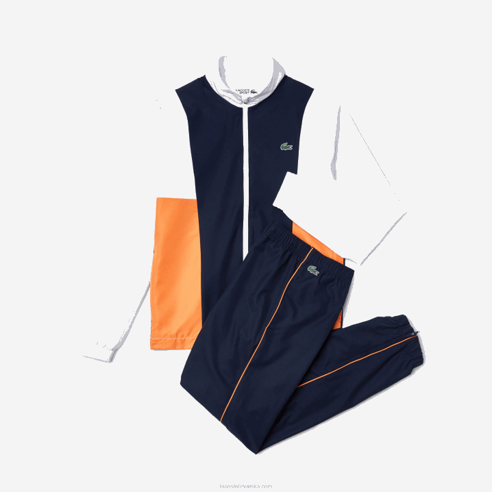 bijela narančasta tamnoplava 8ty 6H4B1156 muškarci Lacoste trenirka sportske marke colorblock