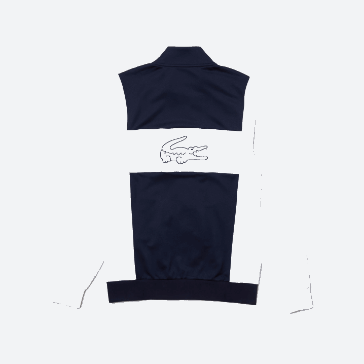 bijela tamnoplava r20 6H4B1205 muškarci Lacoste sport pique majica s patentnim zatvaračem