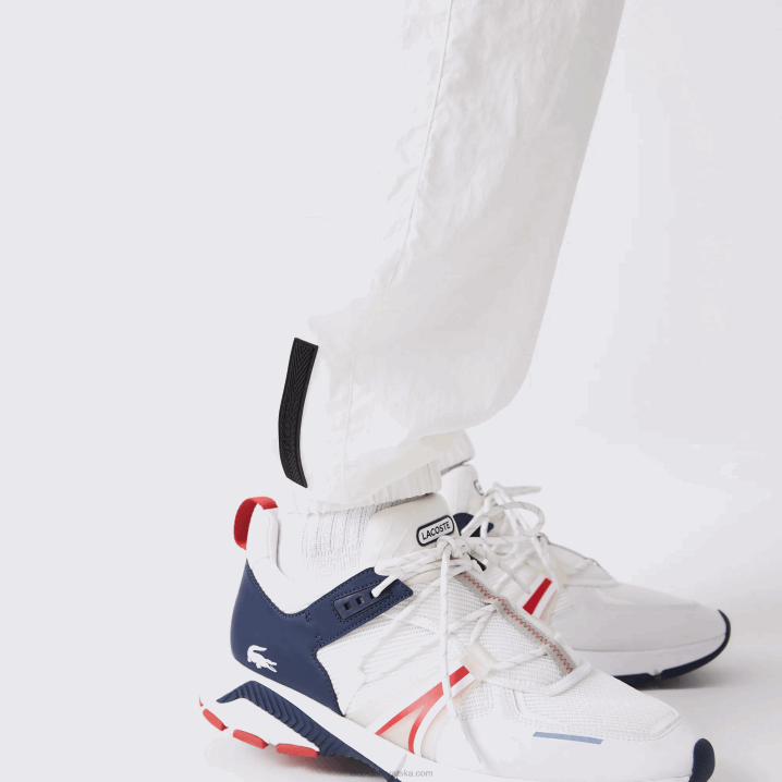 bijeli b5l 6H4B1106 muškarci Lacoste patchwork vodoodbojne trenirke