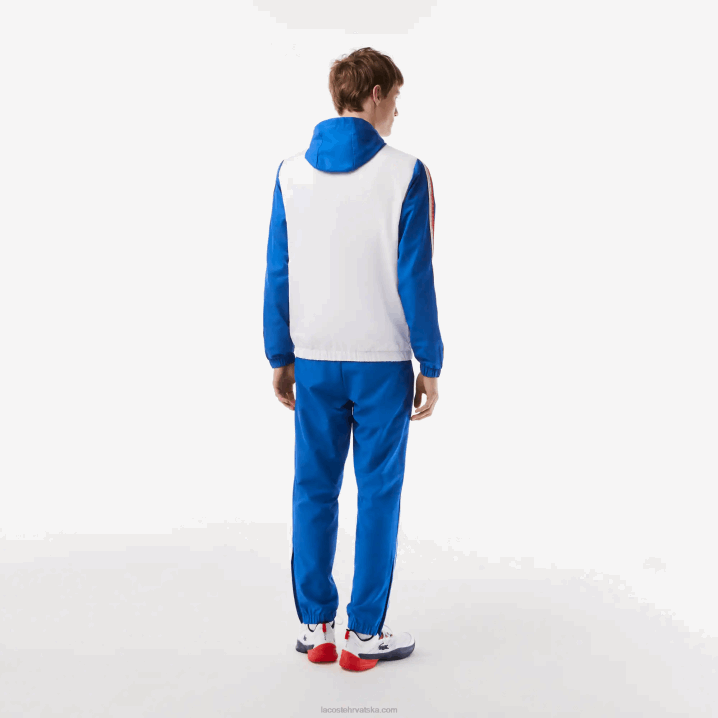 bijelo plavo bijelo wmi 6H4B341 muškarci Lacoste teniski komplet za trčanje u regularnoj formi