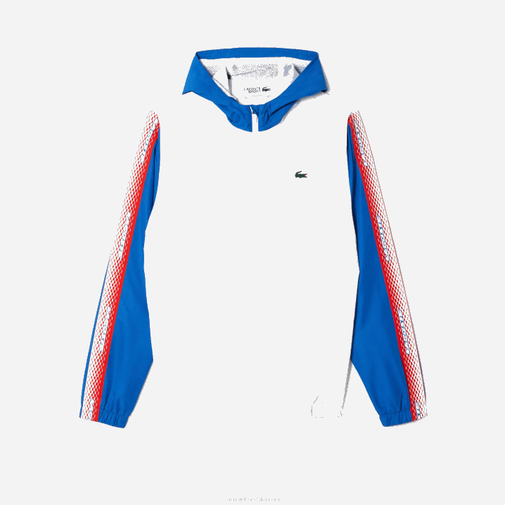 bijelo plavo bijelo wmi 6H4B341 muškarci Lacoste teniski komplet za trčanje u regularnoj formi