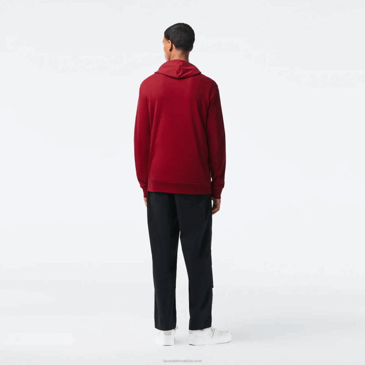 bordo 476 6H4B622 muškarci Lacoste majica od pamučnog žerseja s kapuljačom