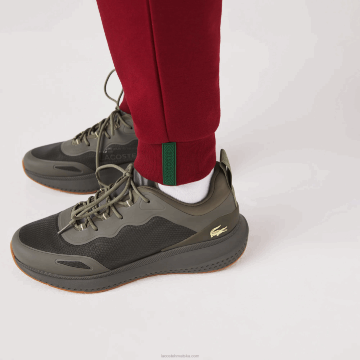 bordoški ypw 6H4B1007 muškarci Lacoste uske hlače trenirke od mješavine pamuka