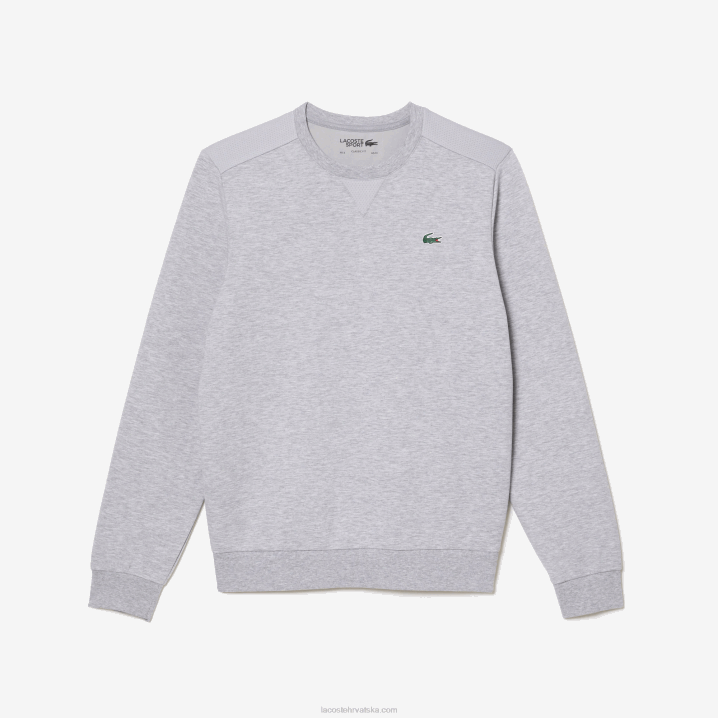 chine svijetlo siva 9ya 6H4B1062 muškarci Lacoste sportska majica s mrežastim panelima