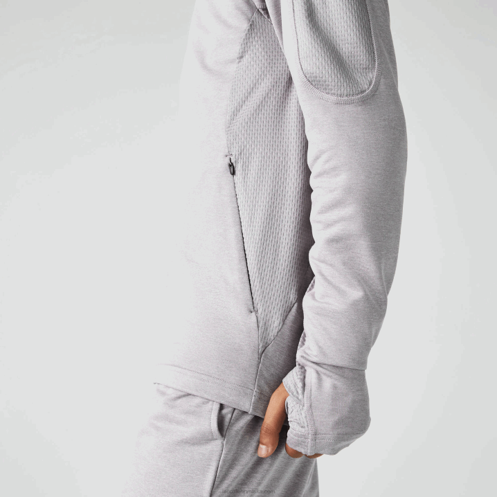 chine svijetlo siva 9ya 6H4B1084 muškarci Lacoste sportska majica s rastezljivim patentnim zatvaračem