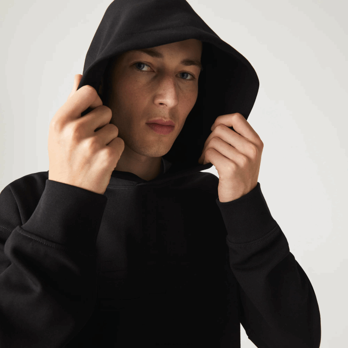 crna 031 6H4B1053 muškarci Lacoste široka majica s kapuljačom