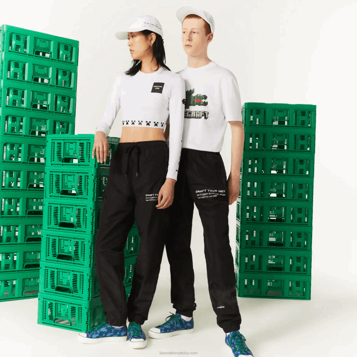 crna 031 6H4B1175 muškarci Lacoste live x minecraft najlonske trenirke