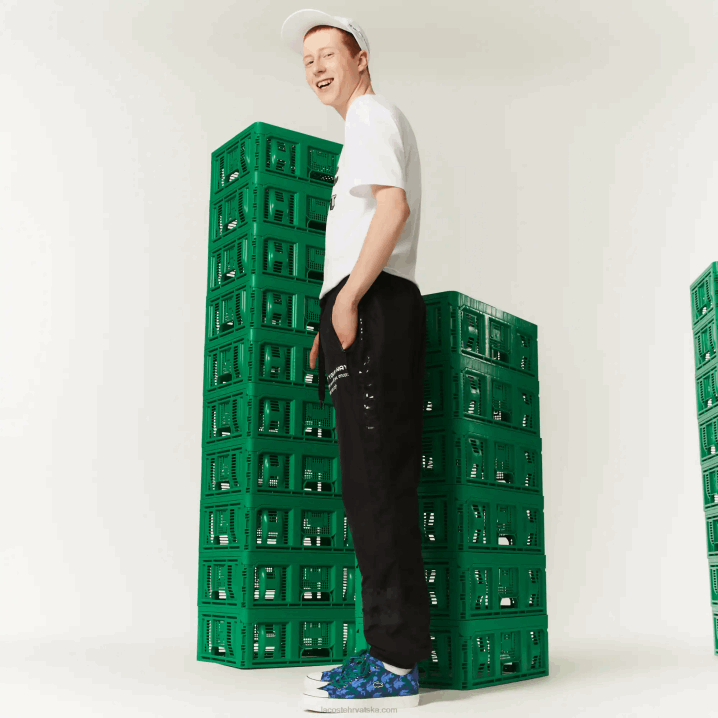 crna 031 6H4B1175 muškarci Lacoste live x minecraft najlonske trenirke