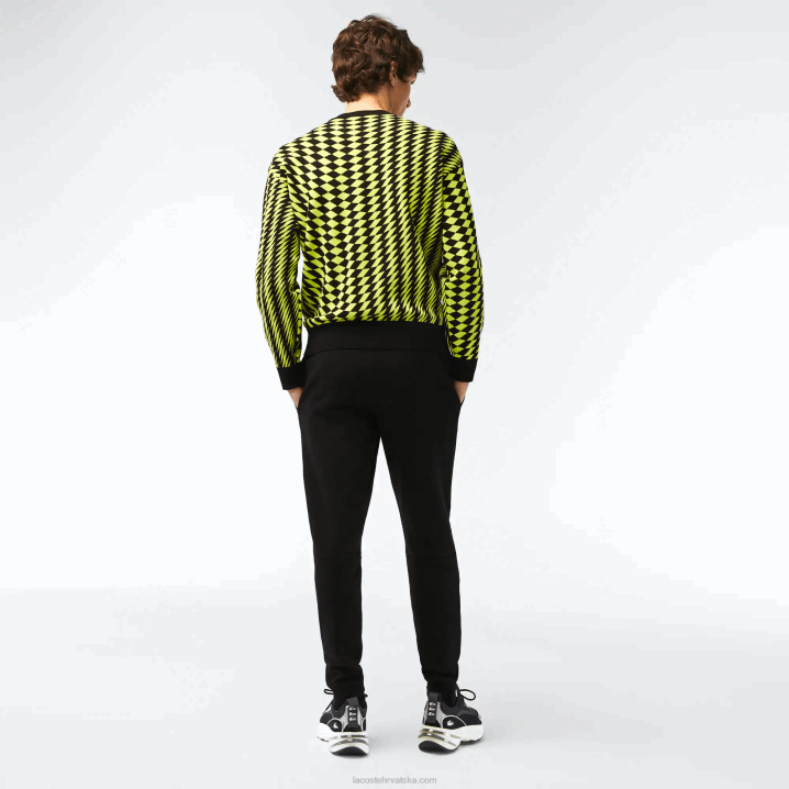 crna 031 6H4B347 muškarci Lacoste sužene trenirke od flisa