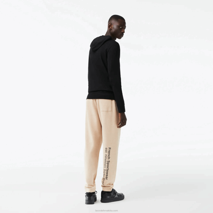 crna 031 6H4B673 muškarci Lacoste majica od pamučnog žerseja s kapuljačom