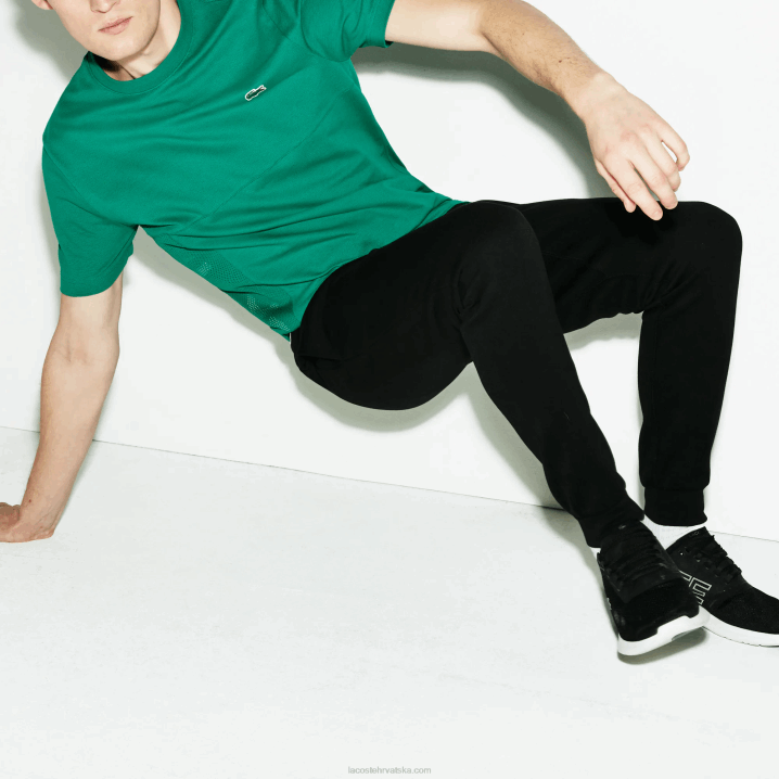 crna 031 6H4B958 muškarci Lacoste sportske teniske trenirke od flisa