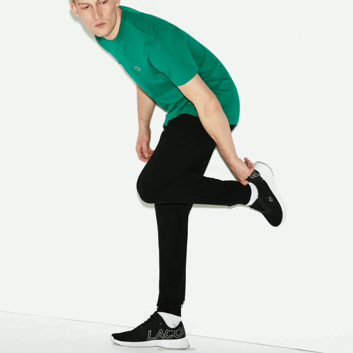 crna 031 6H4B958 muškarci Lacoste sportske teniske trenirke od flisa