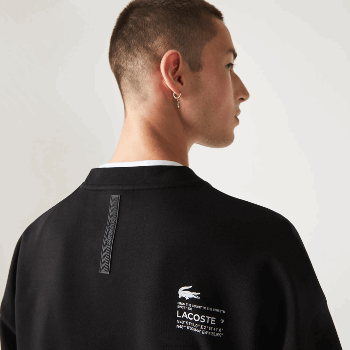 crna 031 6H4B999 muškarci Lacoste slobodna majica na pike kroju