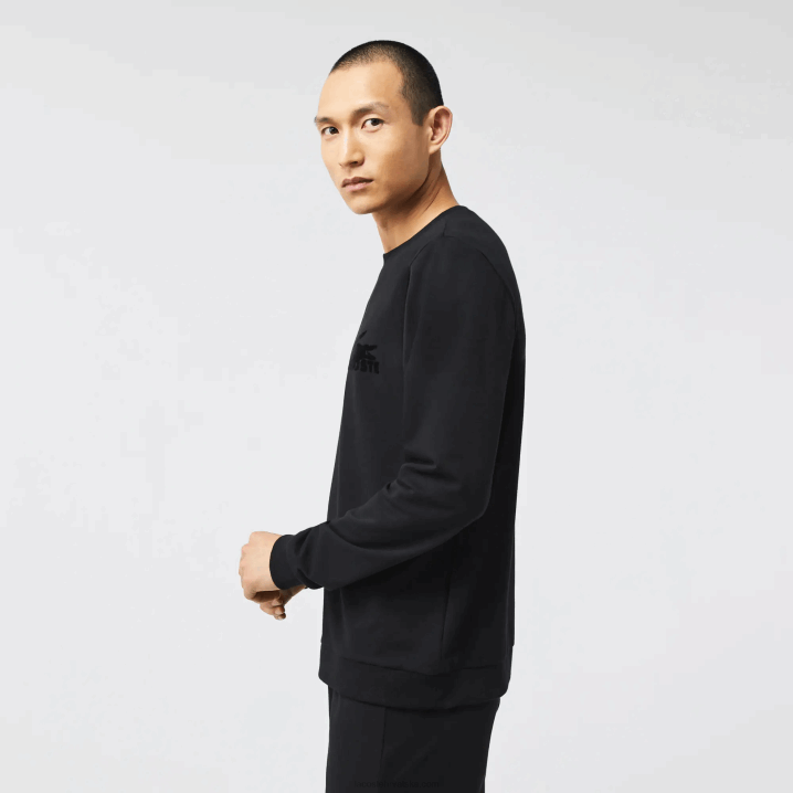 crna c31 6H4B1387 muškarci Lacoste pamučna flis lounge majica