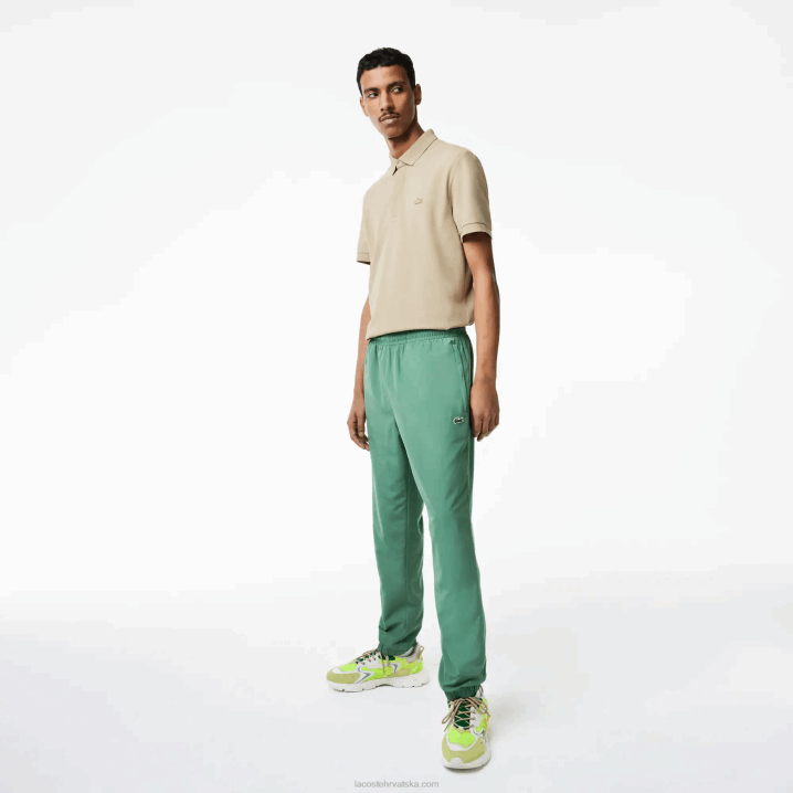 kaki zelena kx5 6H4B331 muškarci Lacoste vodootporne trenirke uobičajenog kroja