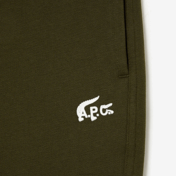 kaki zelena wtw 6H4B1196 muškarcilacoste x a.p.c. pamučne trenirke od flisa