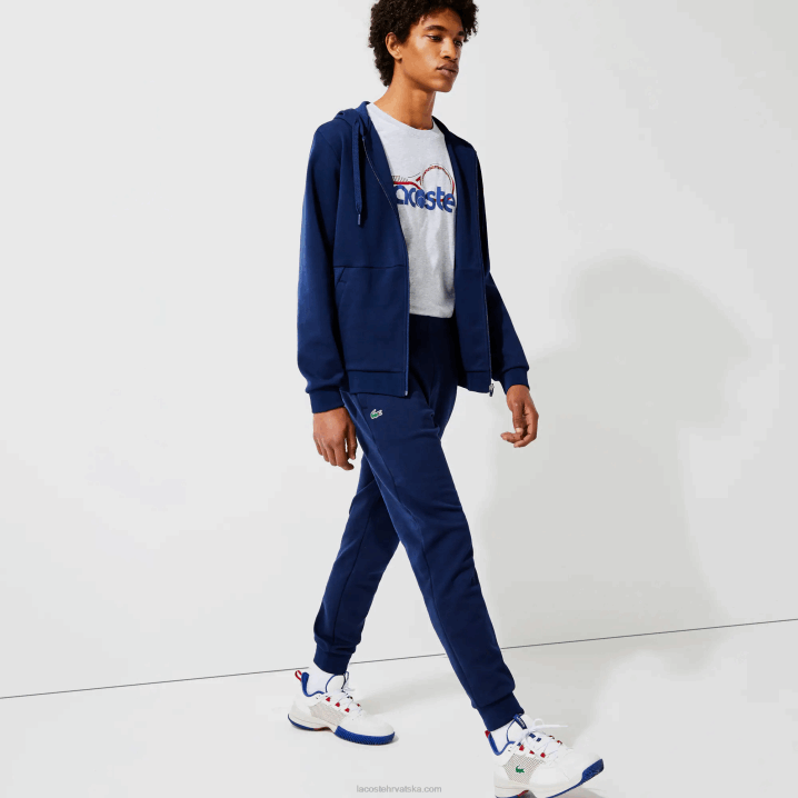 mornarsko plava 423 6H4B1021 muškarci Lacoste trenirke s mrežastim panelima